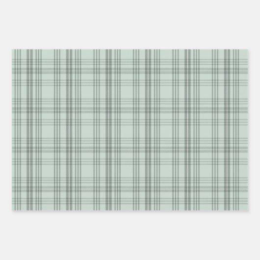 Feuille De Papier Cadeau Ensemble d'enveloppes Cadeau Tartan (Devant)