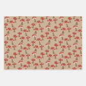 Feuille De Papier Cadeau Ensemble d'enveloppes cadeaux de champignons (Devant 3)