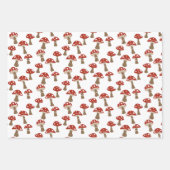 Feuille De Papier Cadeau Ensemble d'enveloppes cadeaux de champignons (Devant)