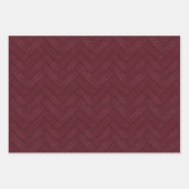Feuille De Papier Cadeau Ensemble Masculin Rouge Foncé (Devant 2)