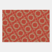 Feuille De Papier Cadeau Enveloppe cadeau aux baies botaniques rouges (Devant 2)