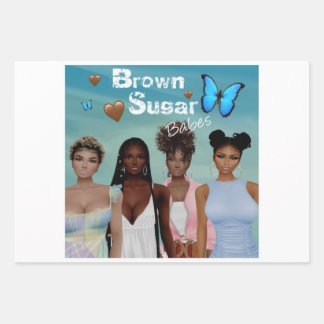 Feuille De Papier Cadeau Enveloppe cadeau Brown pour bébés sucre 4