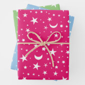 Feuille De Papier Cadeau Enveloppe cadeau - Ciel nocturne (En situation)