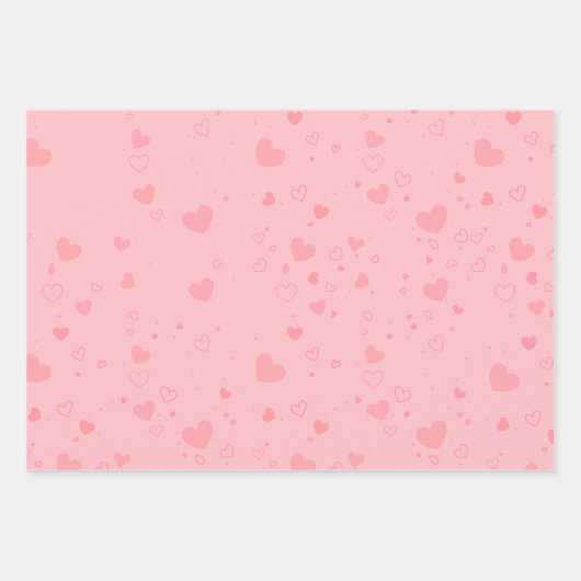 Feuille De Papier Cadeau Enveloppe cadeau de coeur (Devant)