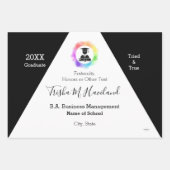 Feuille De Papier Cadeau Enveloppe cadeau de diplôme noir et blanc HAMbyWG (Devant)