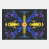 Feuille De Papier Cadeau Enveloppe cadeau de fleurs Abstraites (Devant 3)