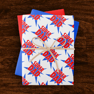 Feuille De Papier Cadeau Enveloppe cadeau Fête des pères Super Papa