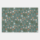 Feuille De Papier Cadeau Enveloppe cadeau Foxy Florals (Devant 2)