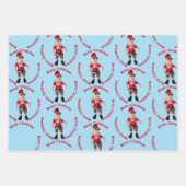 Feuille De Papier Cadeau Enveloppe cadeau - Joyeux Noël Père Noël, Cerf et  (Devant 2)