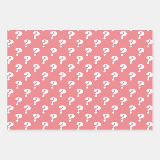 Feuille De Papier Cadeau Enveloppe Cadeau Mystère Cute (Point D'Question) ( (Devant 3)