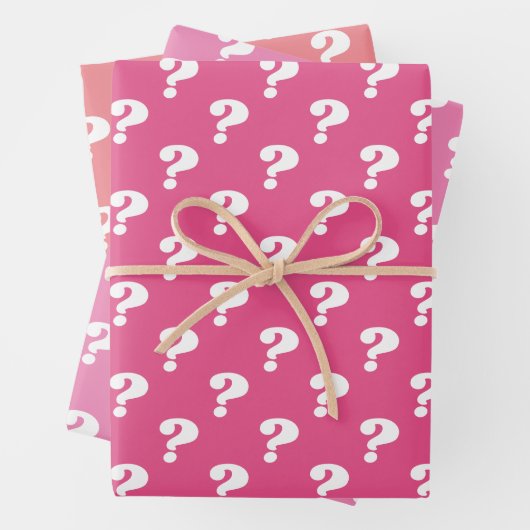 Feuille De Papier Cadeau Enveloppe Cadeau Mystère Cute (Point D'Question) ( (En situation)