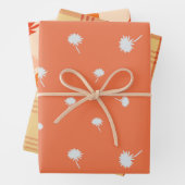 Feuille De Papier Cadeau Enveloppe cadeau Plaid, Dandelions & Plumes (En situation)