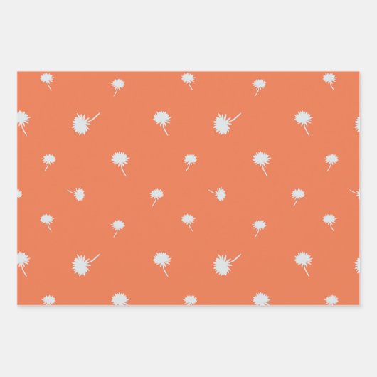 Feuille De Papier Cadeau Enveloppe cadeau Plaid, Dandelions & Plumes (Devant)
