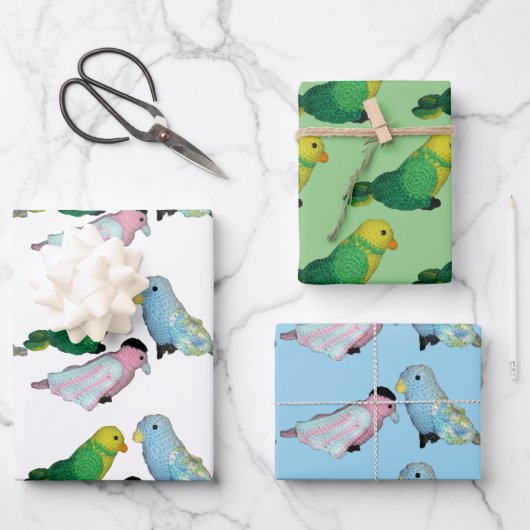 Feuille De Papier Cadeau Enveloppe cadeau - Poupées de perruque (Recto)