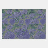 Feuille De Papier Cadeau Enveloppe cadeau Purple Hydrangeas - ensemble de 3 (Devant)