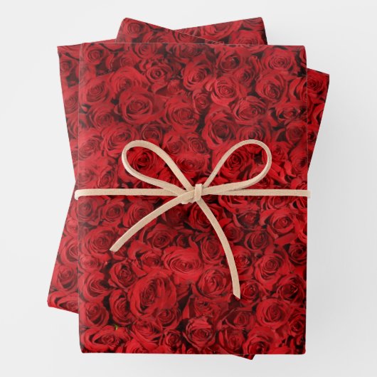 Feuille De Papier Cadeau Enveloppe cadeau Red Roses HAMbyWG (En situation)