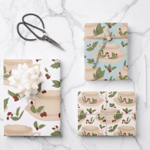 Feuille De Papier Cadeau Enveloppe cadeau thé fraise