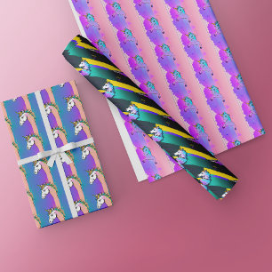 Feuille De Papier Cadeau Enveloppe cadeau Unicorn Abstraite - Unique Art Un