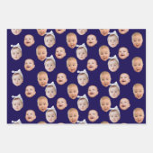 Feuille De Papier Cadeau Enveloppe cadeau visage bébé personnalisé | Baby F (Devant 3)