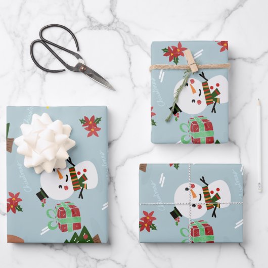 Feuille De Papier Cadeau enveloppe de noël (Recto)