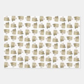 Feuille De Papier Cadeau Enveloppement - Bébé Animaux (Devant 3)