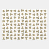 Feuille De Papier Cadeau Enveloppement - Bébé Animaux (Devant 2)