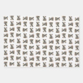 Feuille De Papier Cadeau Enveloppement - Bébé Animaux (Devant)