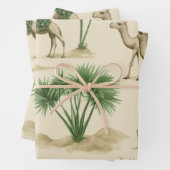 Feuille De Papier Cadeau "Enveloppement Cadeau Caravane du désert" (En situation)