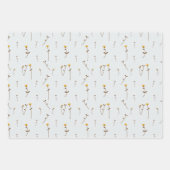 Feuille De Papier Cadeau Enveloppement cadeau en tons gris (Devant 2)