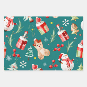 Feuille De Papier Cadeau Enveloppement Cadeau Noel sur mesure