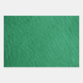 Feuille De Papier Cadeau Enveloppement en cuir vert Faux (Devant 3)