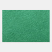 Feuille De Papier Cadeau Enveloppement en cuir vert Faux (Devant 2)