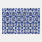 Feuille De Papier Cadeau Envelopper dans Delft Ware Blue Flower (Devant 3)