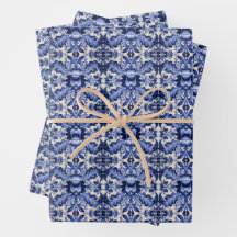Envelopper dans Delft Ware Blue Flower