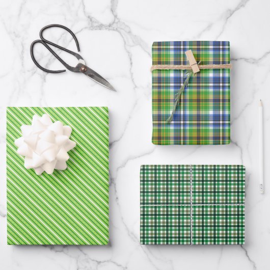Feuille De Papier Cadeau Envie Verte  (Recto)