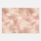 Feuille De Papier Cadeau Éperche rose Rose Gold Glitz (Devant 2)