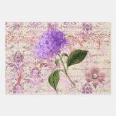 Feuille De Papier Cadeau Éphéméral Variété Florale Découpage (Devant 2)