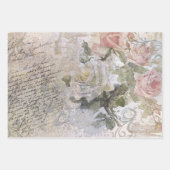 Feuille De Papier Cadeau Éphéméral Variété Florale Découpage (Devant)