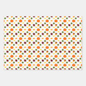 Feuille De Papier Cadeau Épice citrouille 3 Coordonnées Automne Automne Aut (Devant 3)