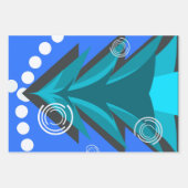 Feuille De Papier Cadeau Épinette d'hiver Nuit étoilée (Devant 2)