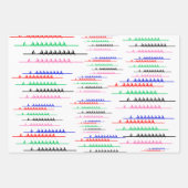 Feuille De Papier Cadeau Équipage Course Rangée Rameurs - Cinq Bateaux (Devant 2)