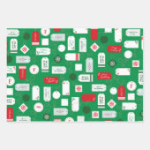 Feuille De Papier Cadeau Équipage de Noël Six Photo Custom (Devant 2)