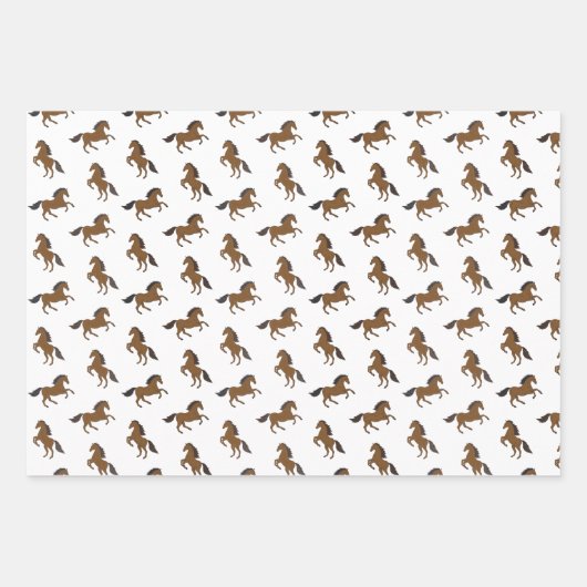 Feuille De Papier Cadeau Équitation (Devant)