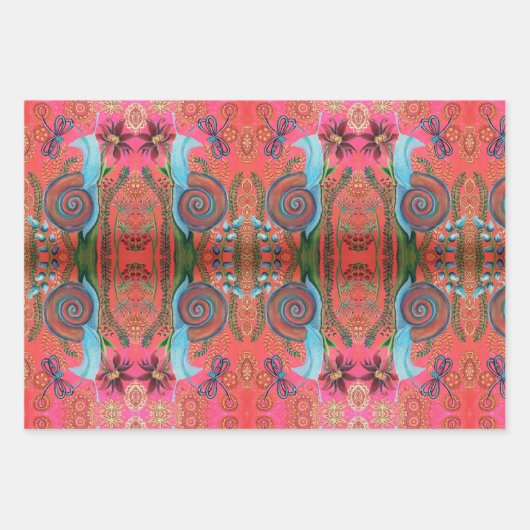 Feuille De Papier Cadeau escargot (Devant)