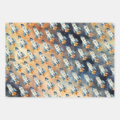 Feuille De Papier Cadeau Espace Premier Voyage Autour De La Rocket Soleil A (Devant 2)