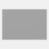 Feuille De Papier Cadeau Espagnol gris couleur solide (Devant 3)