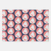 Feuille De Papier Cadeau Espèces de requins mignons Anniversaire (Devant 3)