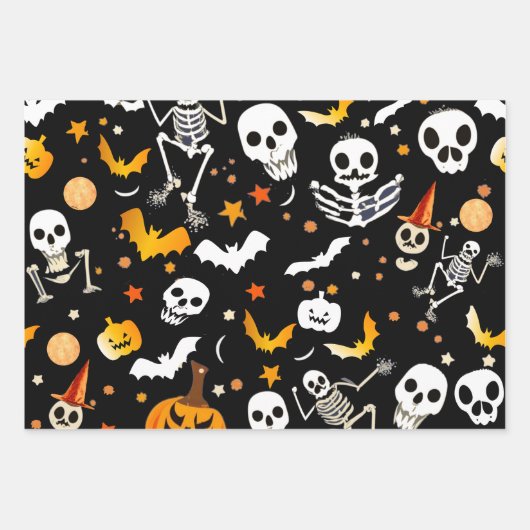 Feuille De Papier Cadeau Especial Halloween (Devant)