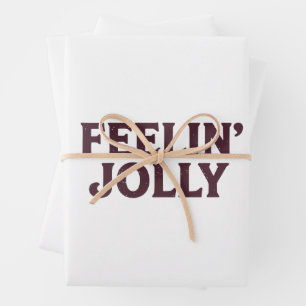 Feuille De Papier Cadeau Esprit de Noël drôle et joyeux 