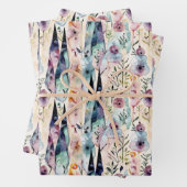 Feuille De Papier Cadeau Esprits forestiers enchantés (En situation)